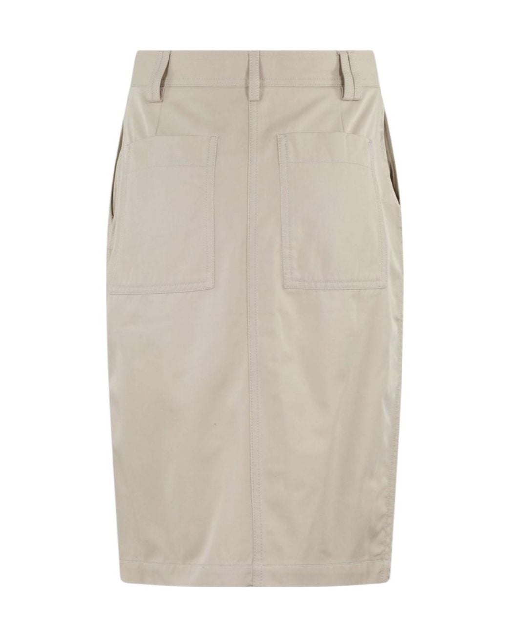 Anine Bing Natural Button-Down Skirt