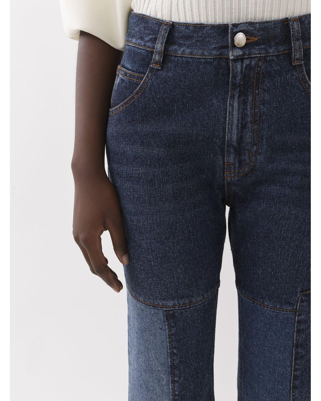 Chloé Blue Chloé Cropped Flared Jeans