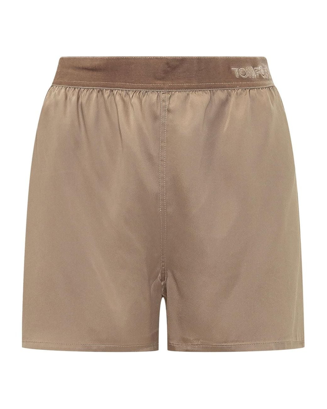 Tom Ford Natural Logo Waistband Shorts