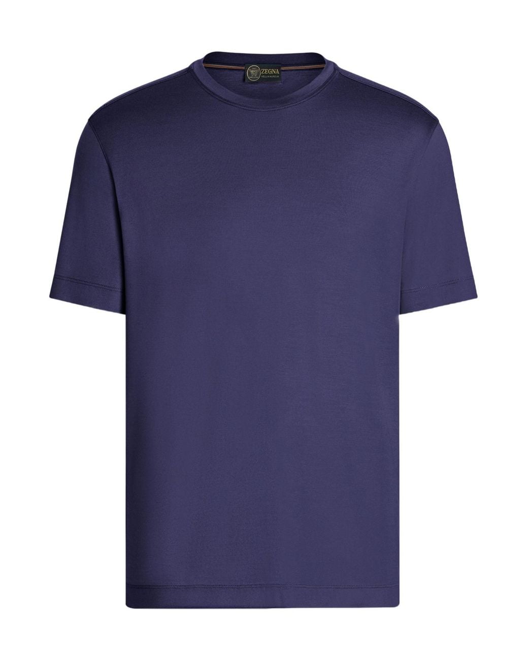 Zegna Blue Ink Vellus Aureum T-Shirt for men