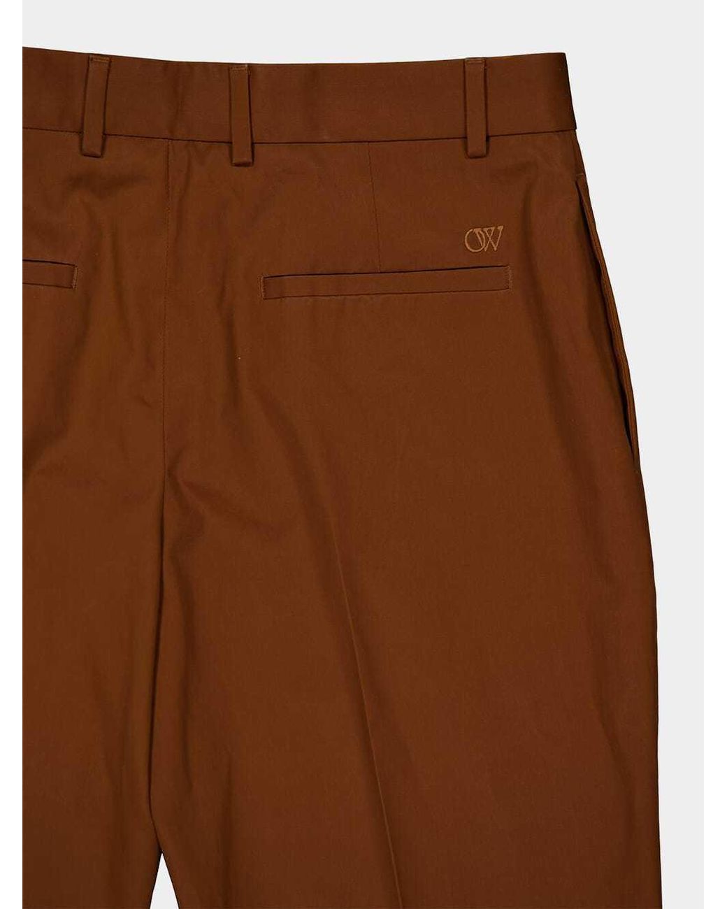 Off-White c/o Virgil Abloh Brown High Waist Straight Leg Pants for men