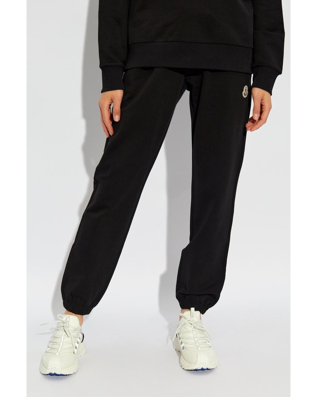 Moncler Black Logo Patch Drawstring Track Pants