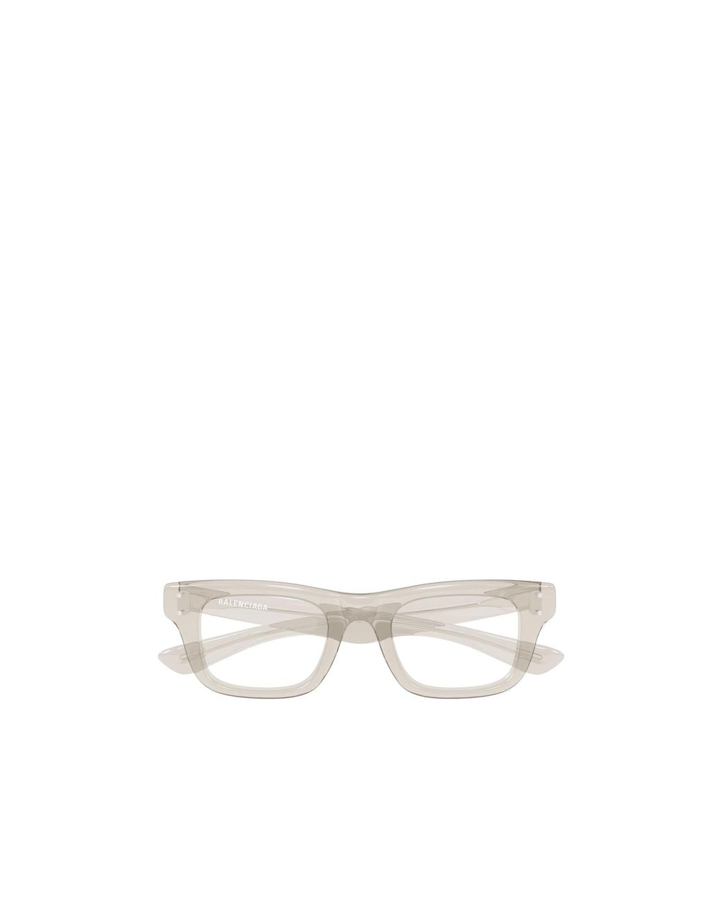 Balenciaga White Rectangle Eyeglasses for men