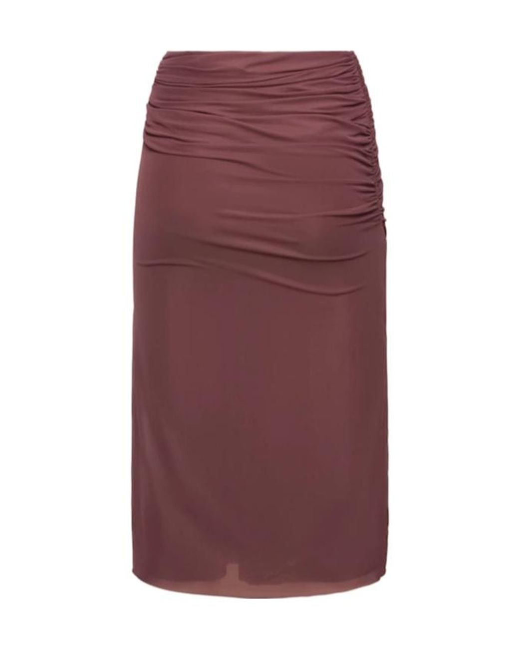 Christopher Esber Purple Perspective Knitted Midi Skirt