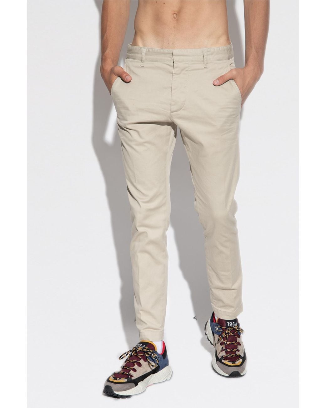 DSquared² Natural Straight Leg Trousers for men
