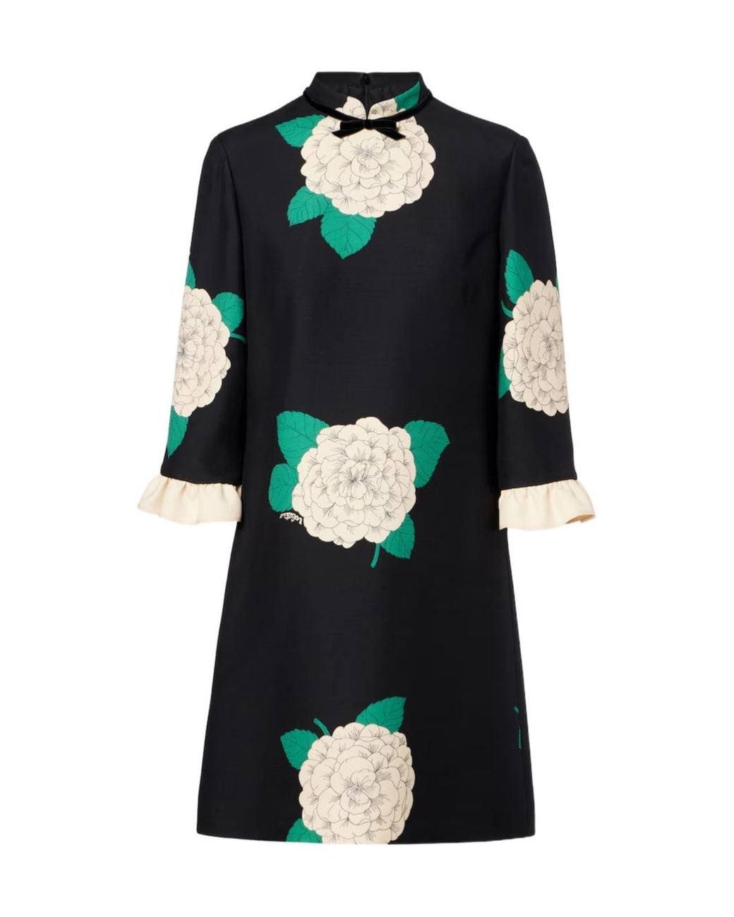 Valentino Black Floral Dress