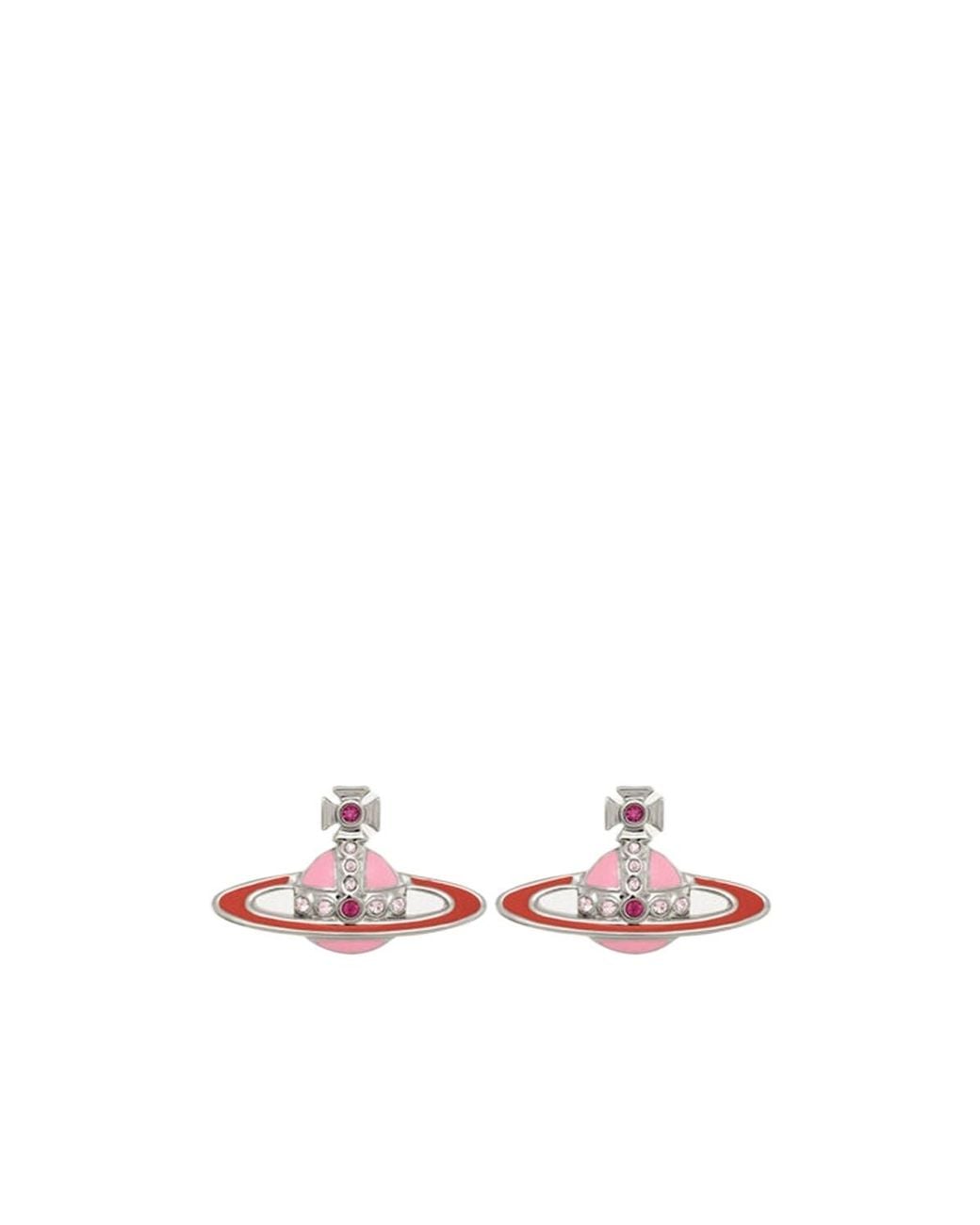 Vivienne Westwood Pink Orb Embellished Earrings