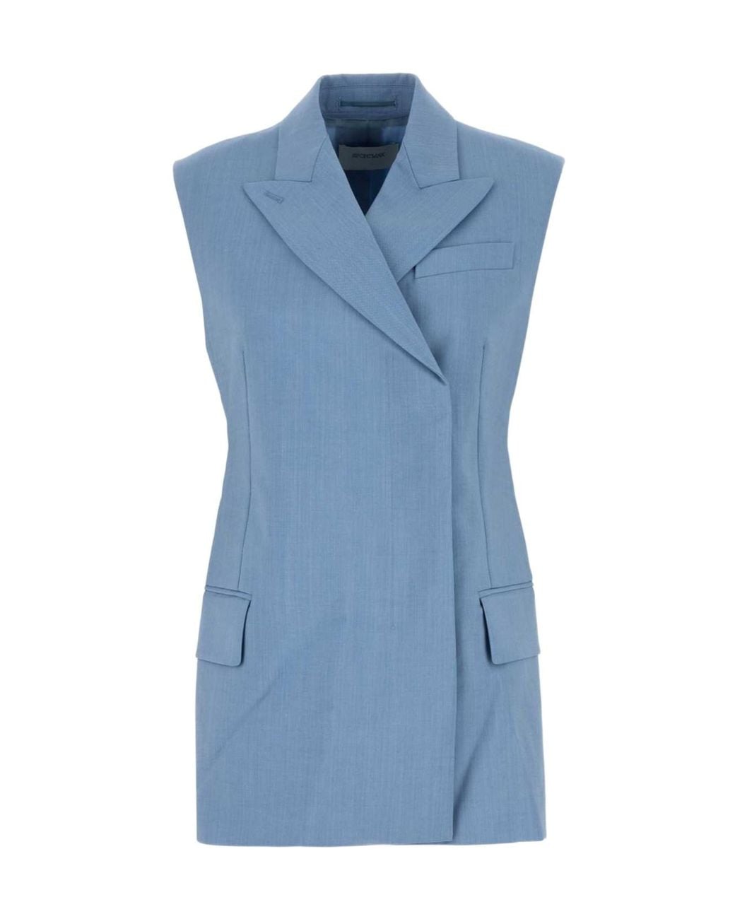 Sportmax Blue Ilex Sleeveless Jacket