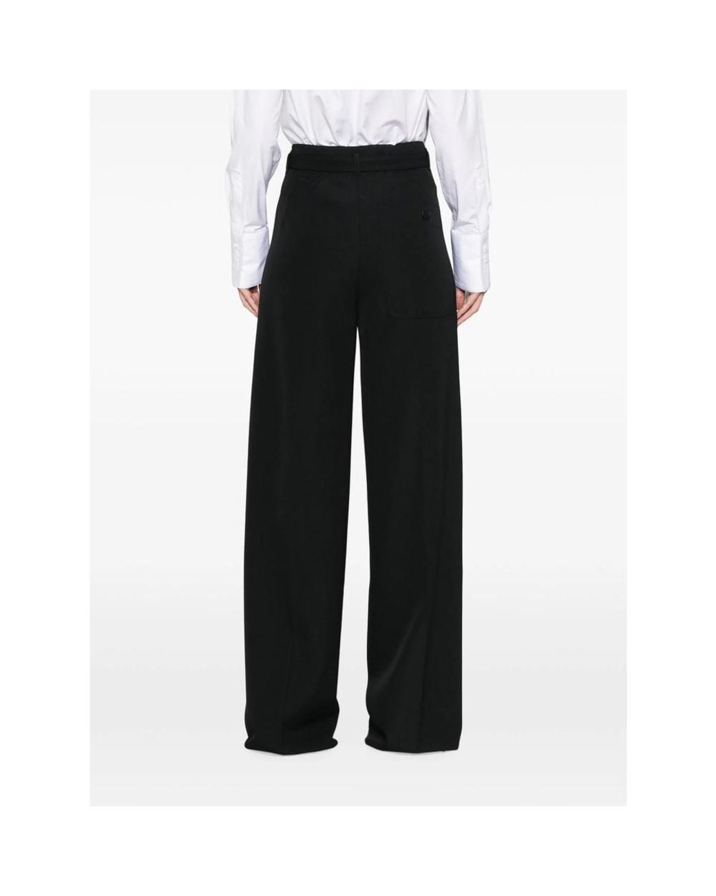 Seafarer Black Belted Wide-Leg Trousers