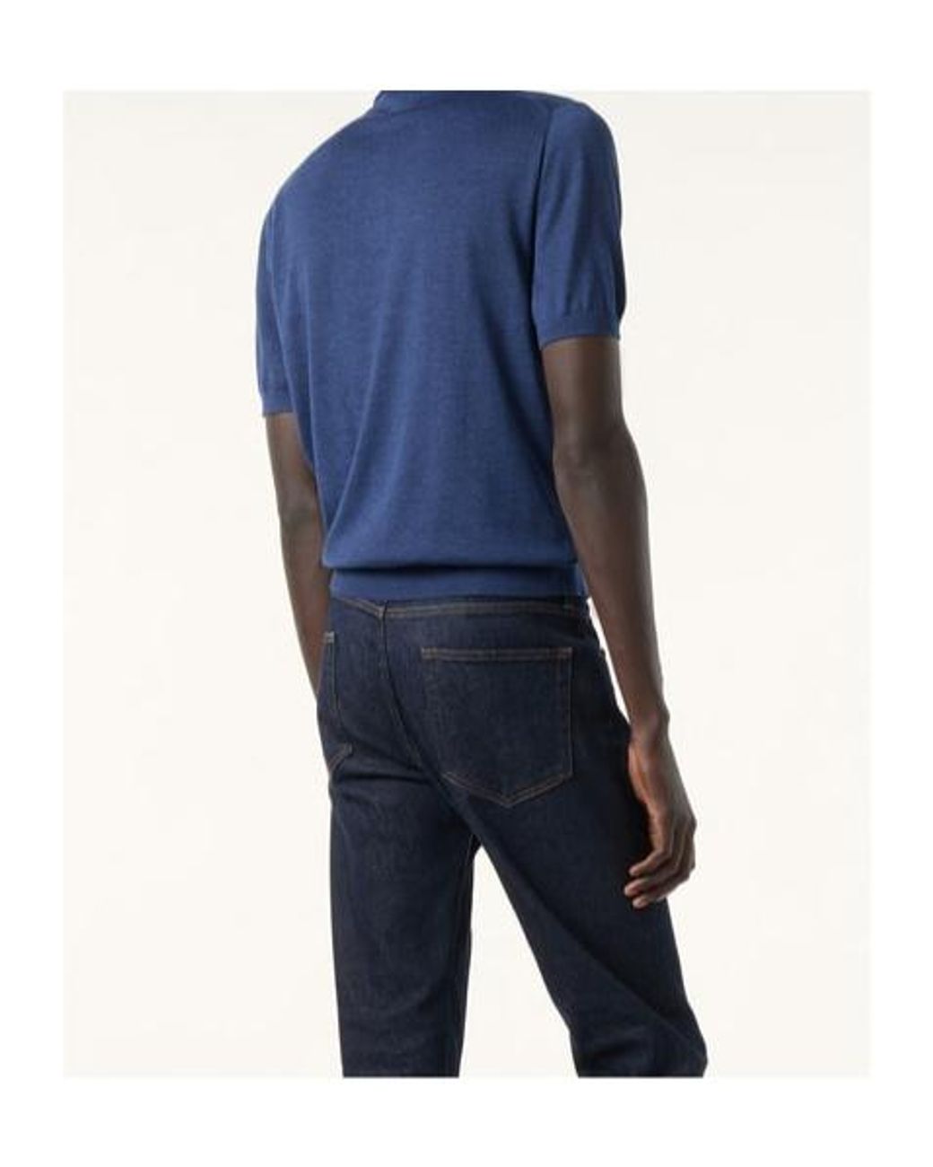 Loro Piana Blue Sottile Polo Shirt for men