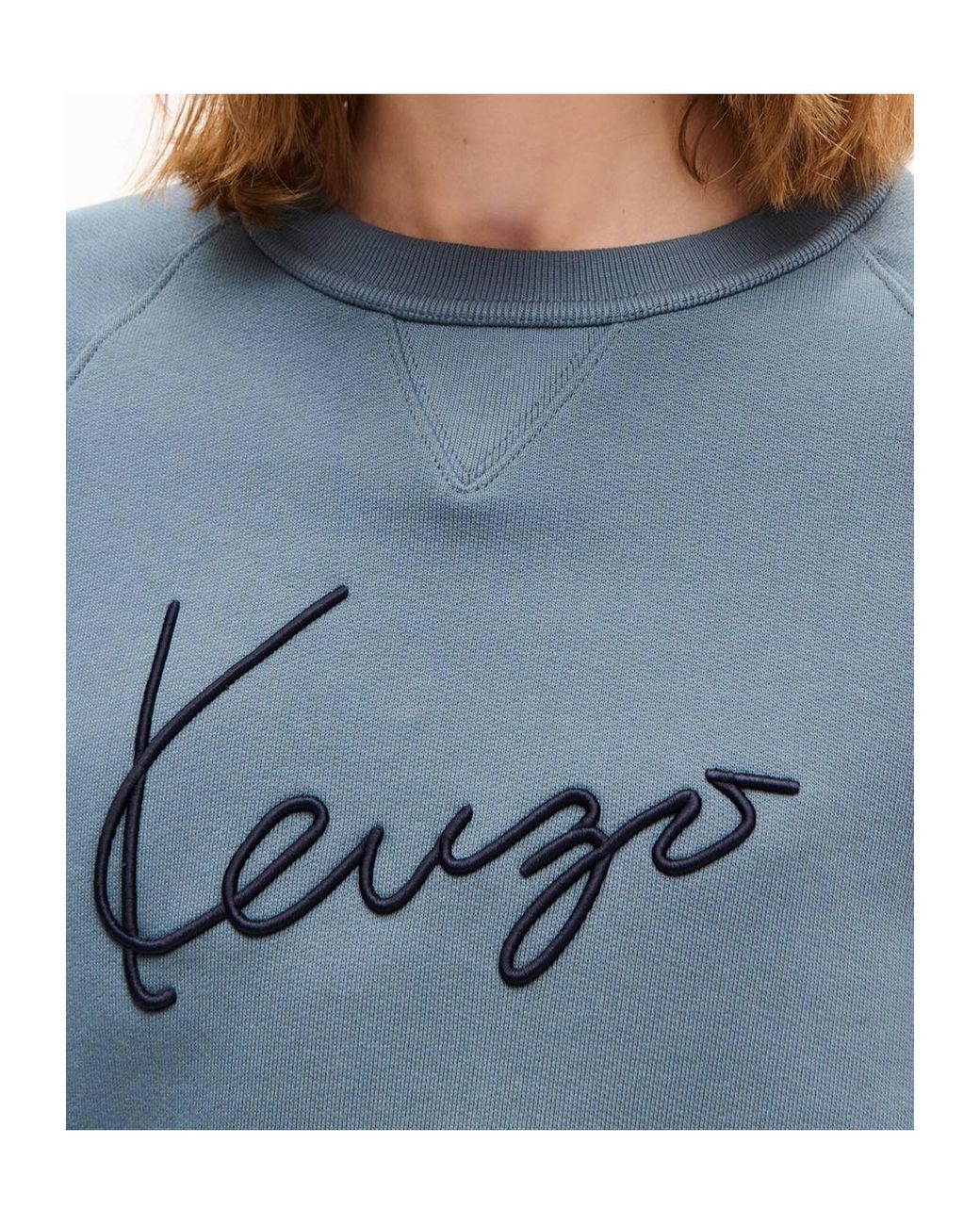 KENZO Blue Signature' Embroidered Sweatshirt