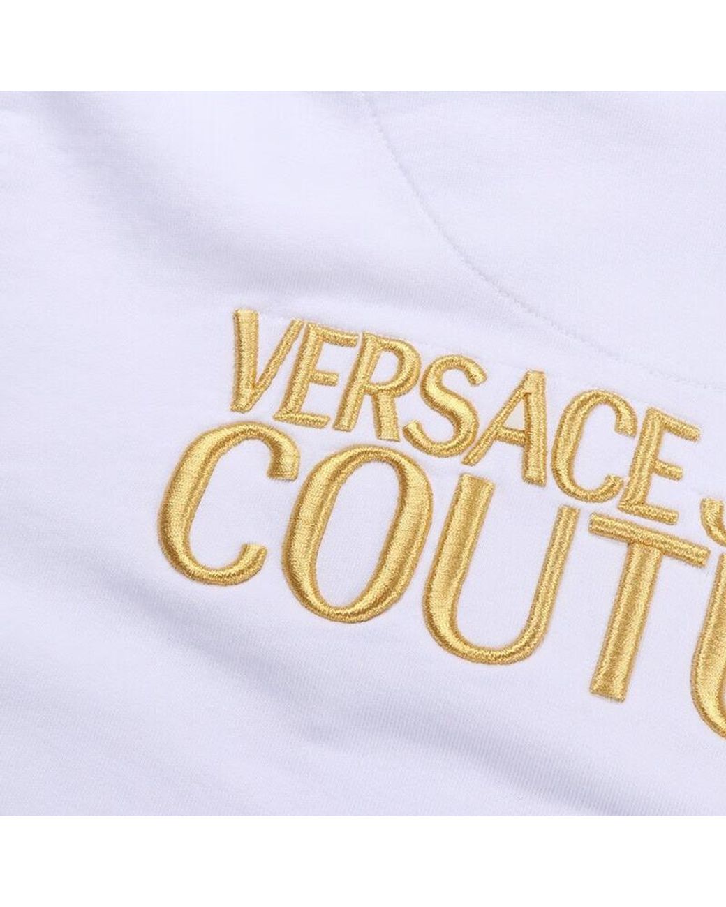 Versace Jeans White Zip-Up Hooded Casual Jacket