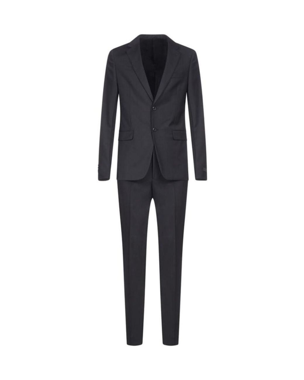 Prada Blue Single-Breasted Wool And Mohair Suit for men