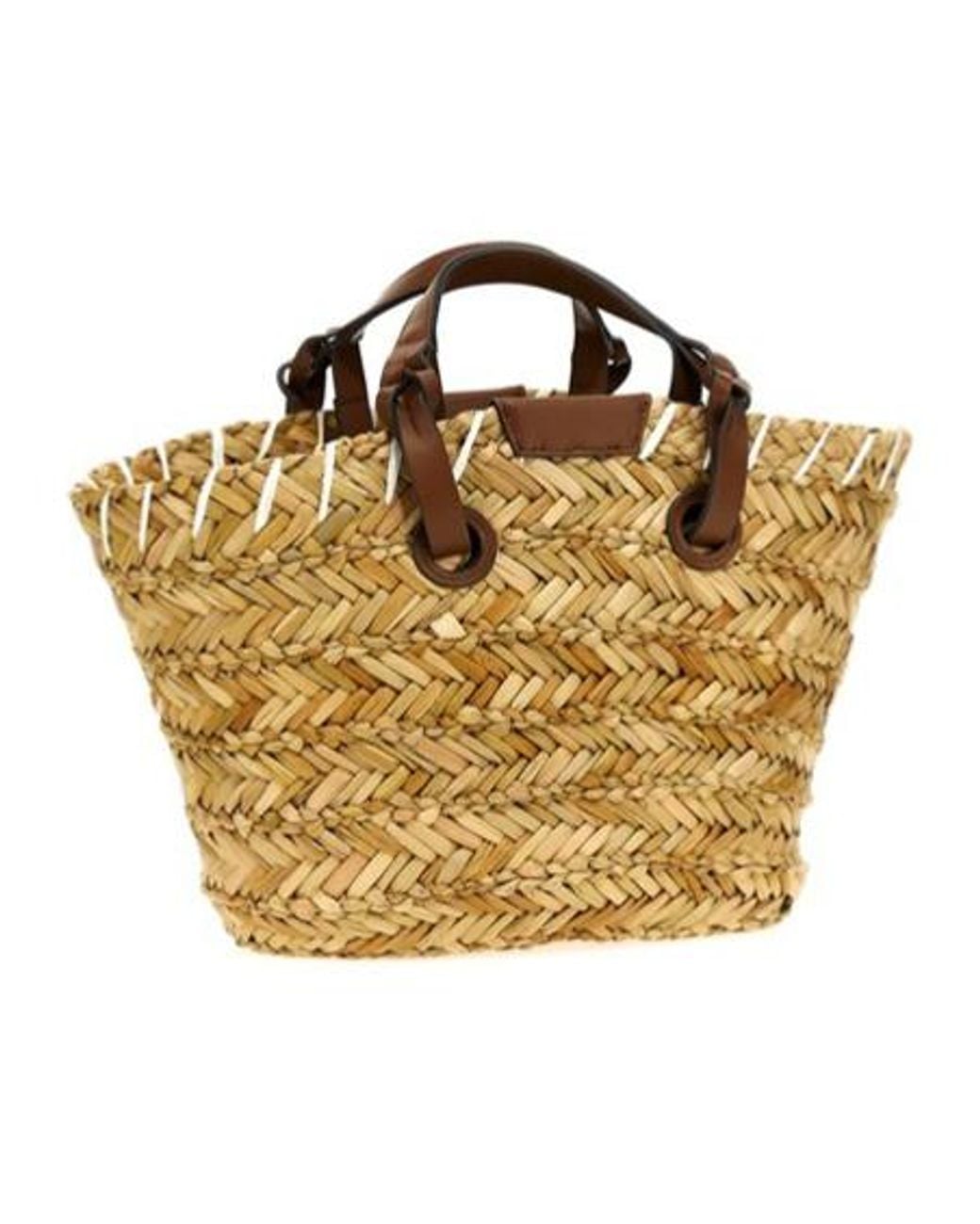 Anya Hindmarch Metallic Small Paper Eyes Basket Bag