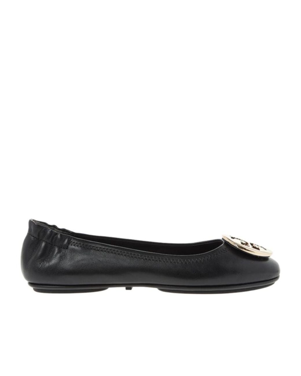 Tory Burch Black Minnie Travel Ballet Flats