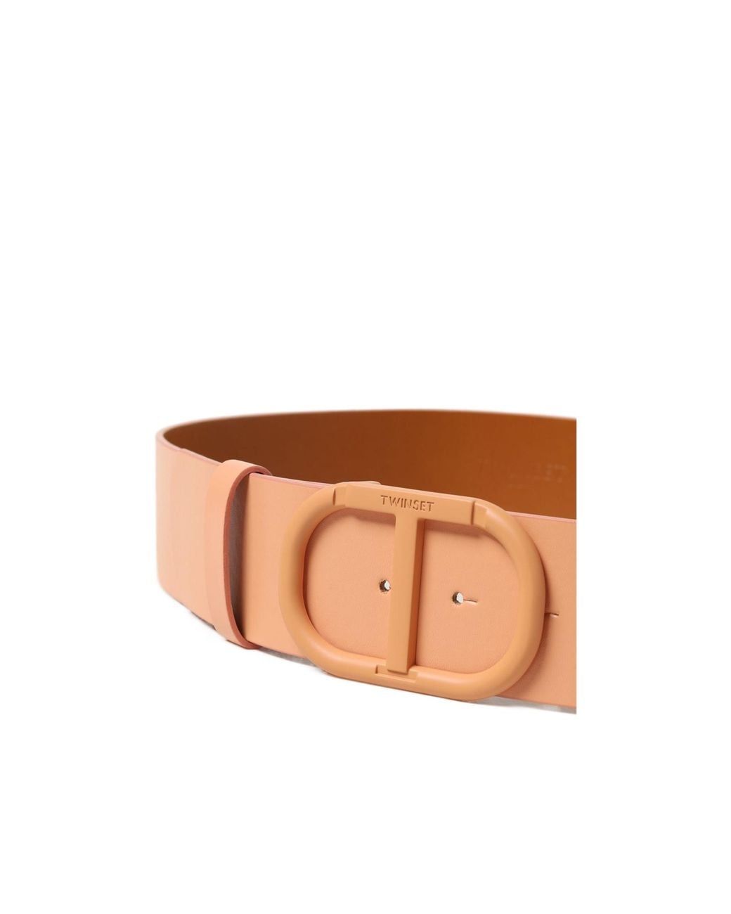 Twinset Brown Oval T Buckle Belt