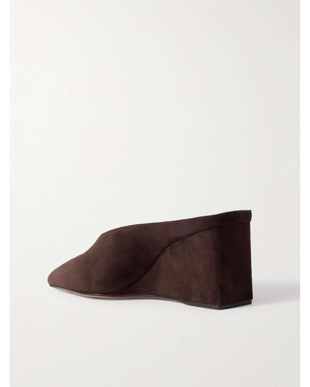 Alaïa Brown Alaïa Pointed Wedge Mules