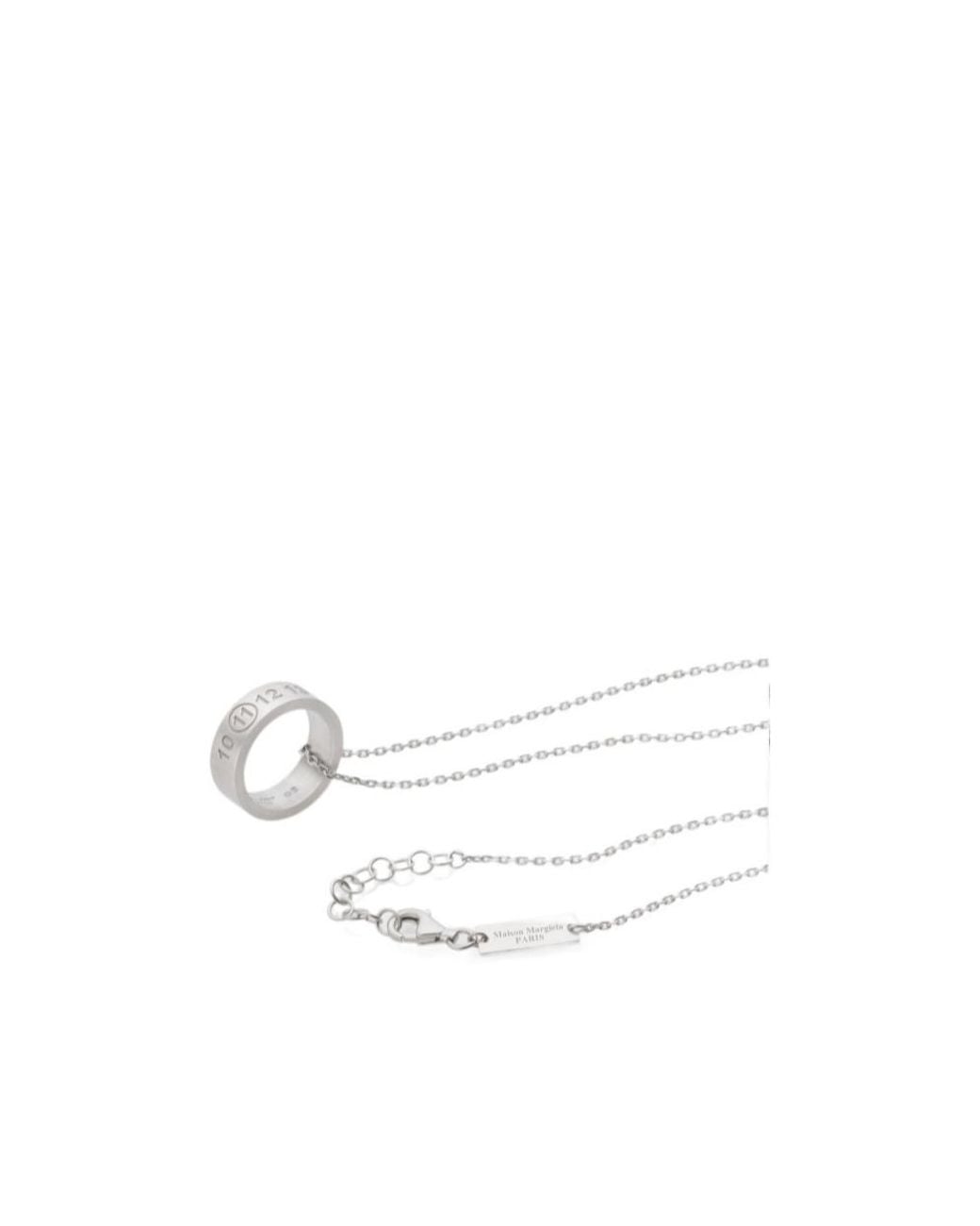 Maison Margiela Metallic Number Reference Necklace for men