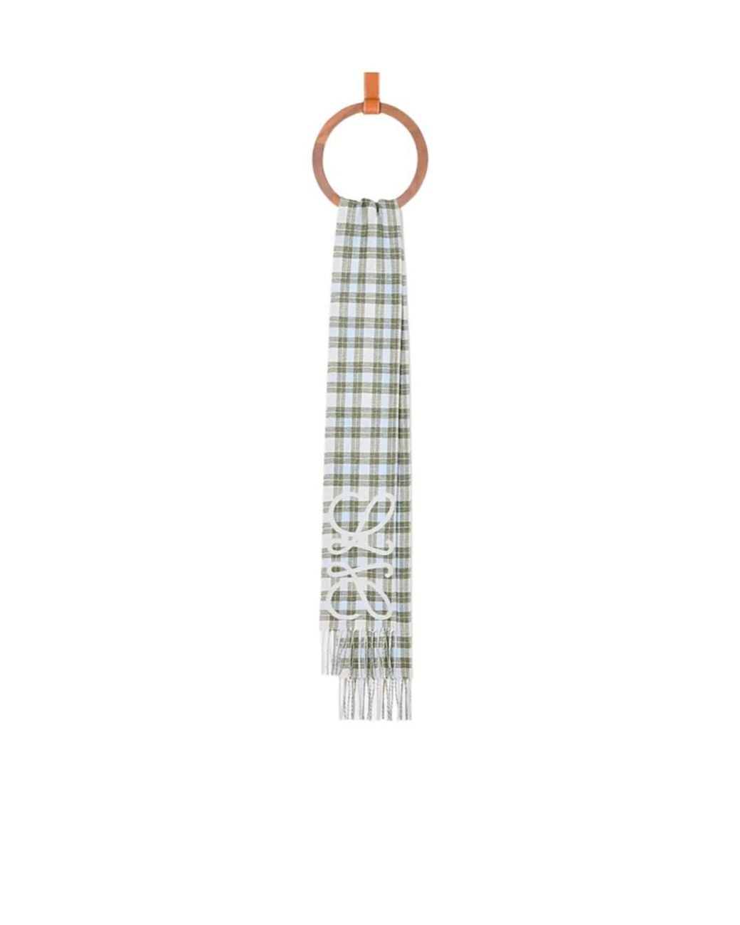 Loewe White Anagram Scarf
