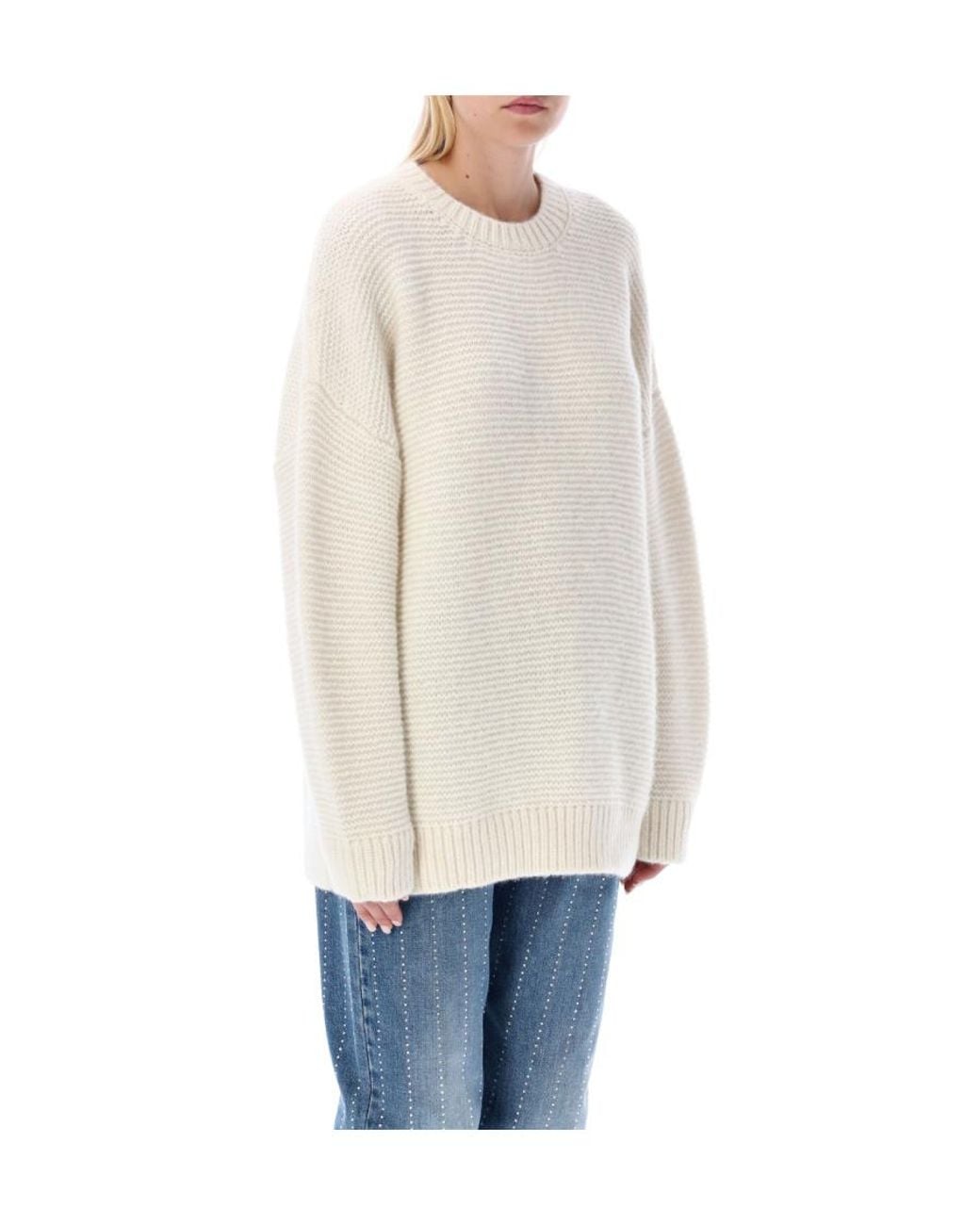 Stella McCartney Natural Oversized Rib-Knit Jumper