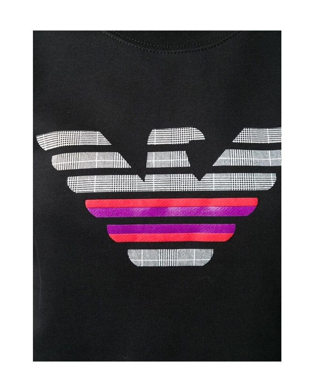 Emporio Armani Black Logo Print Sweatshirt