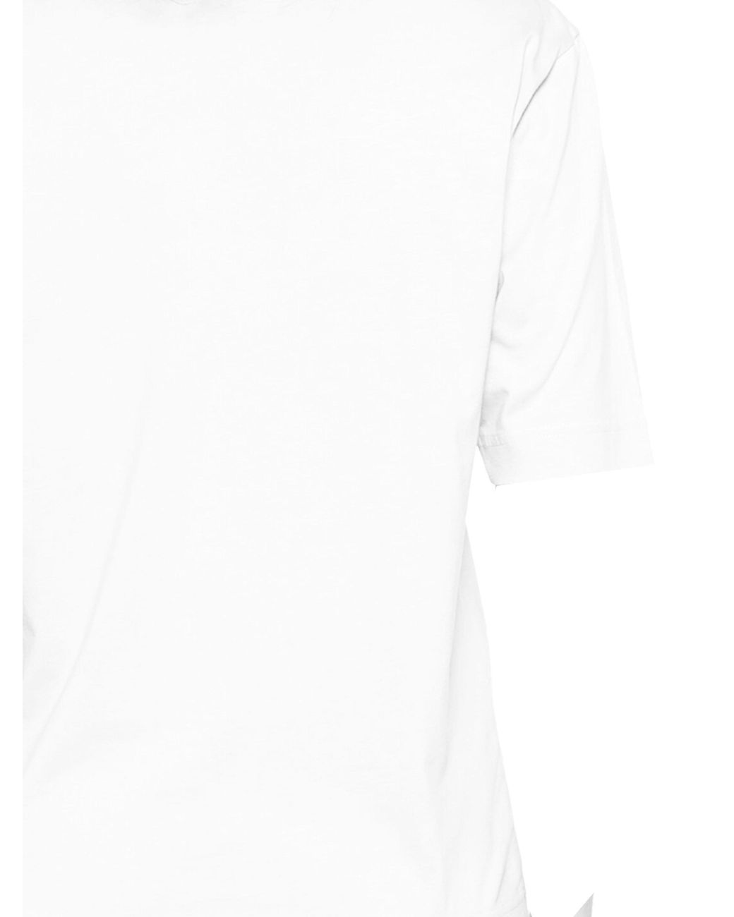 Moncler White Silicone Logo Patch T-Shirt