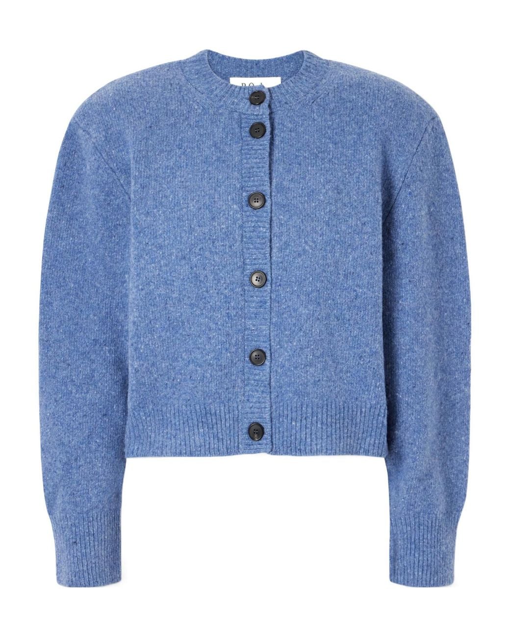 Rohe Blue Mélange Wool-Blend Cardigan