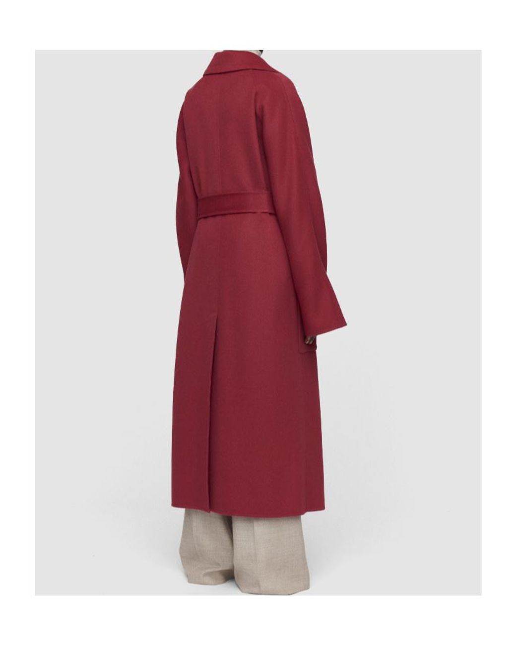 Joseph Red Spencer Double Face Cashmere Coat