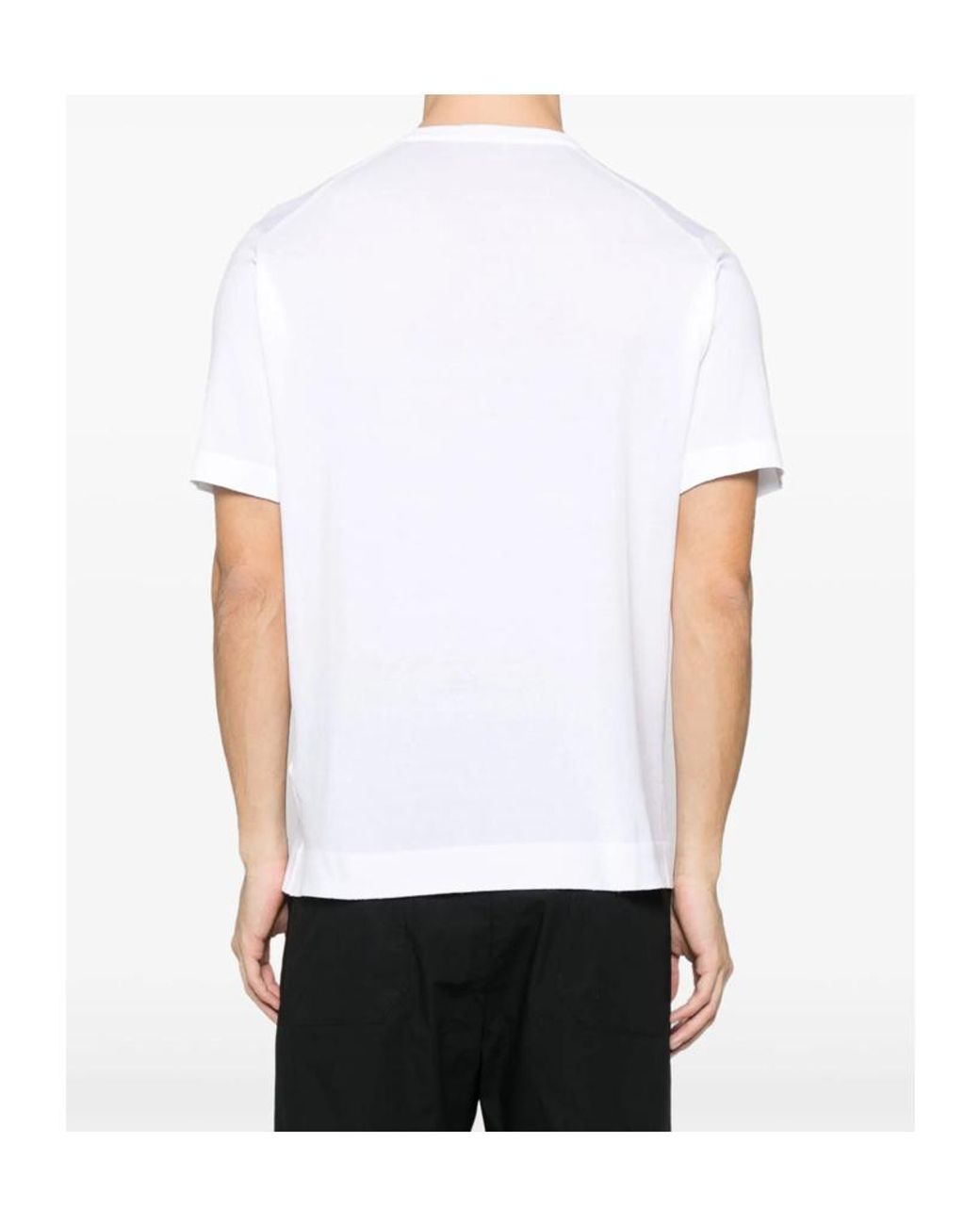 John Smedley White Lorca Crew Neck T-Shirt for men