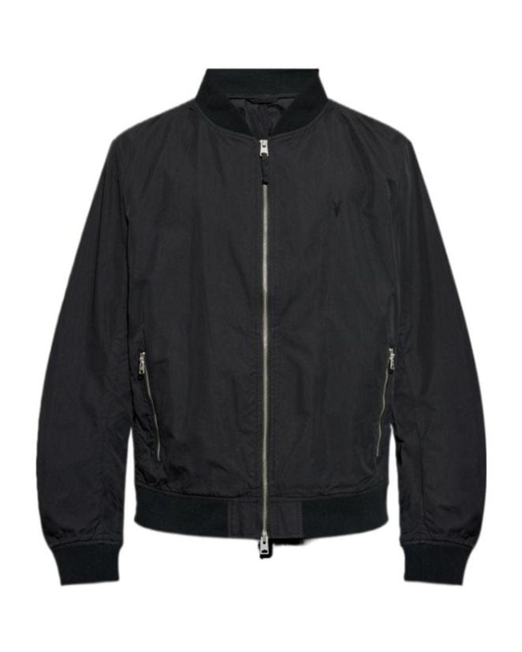 AllSaints Black Classic Bomber Jacket for men