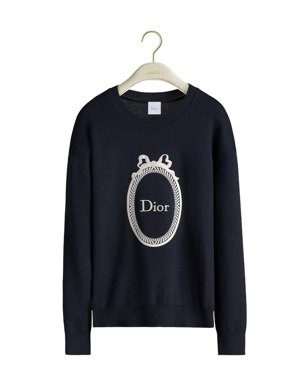 Dior Blue Médaillon Embroidered Sweater