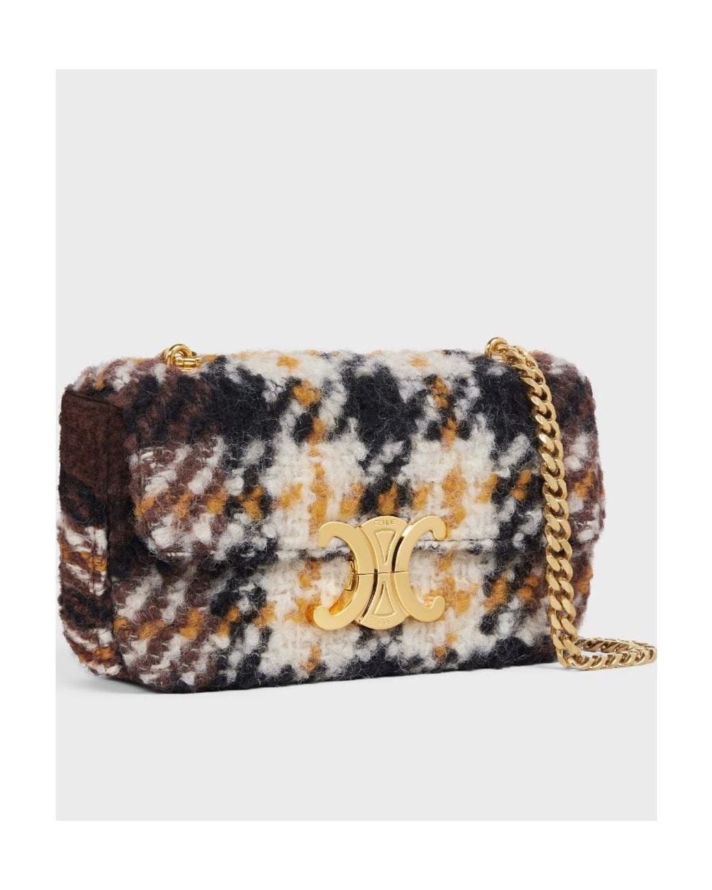 Céline Black Chain Shoulder Bag Triomphe