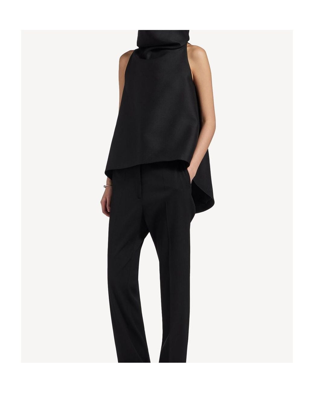 Balenciaga Black High Collar Top