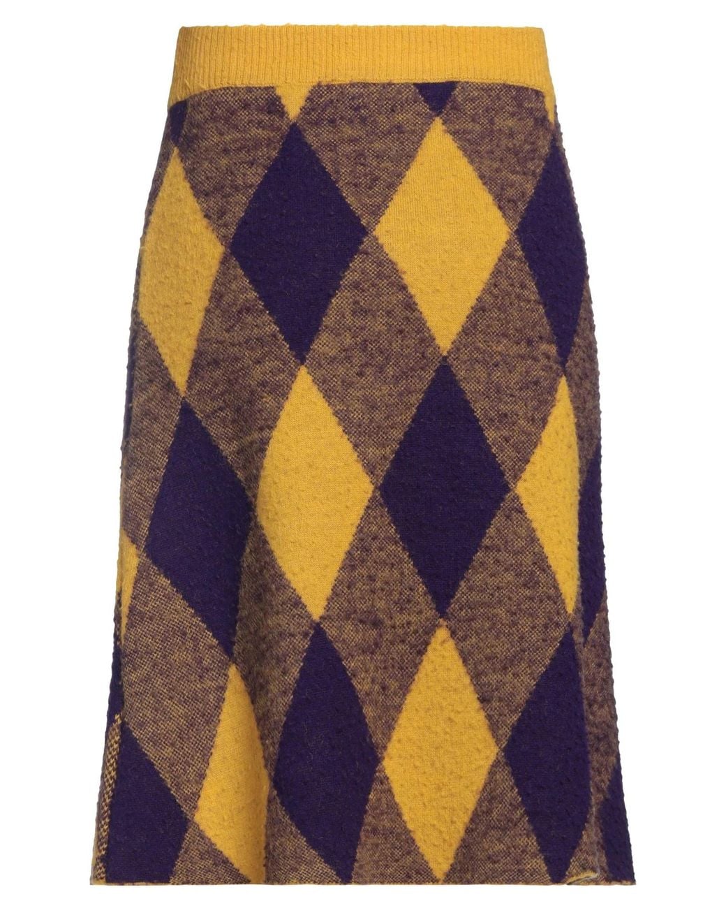 Burberry Blue Geometric Pattern Knit Dress