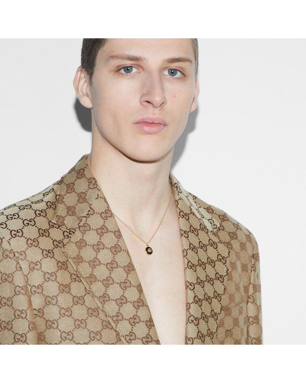 Gucci Multicolor Interlocking 18K Chain Necklace for men