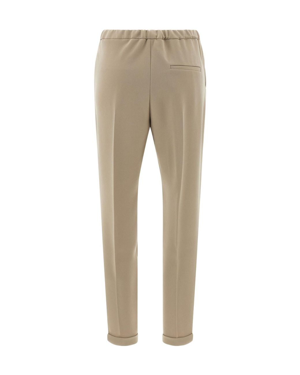 Alberto Biani Natural Elasticated Pleat Trousers