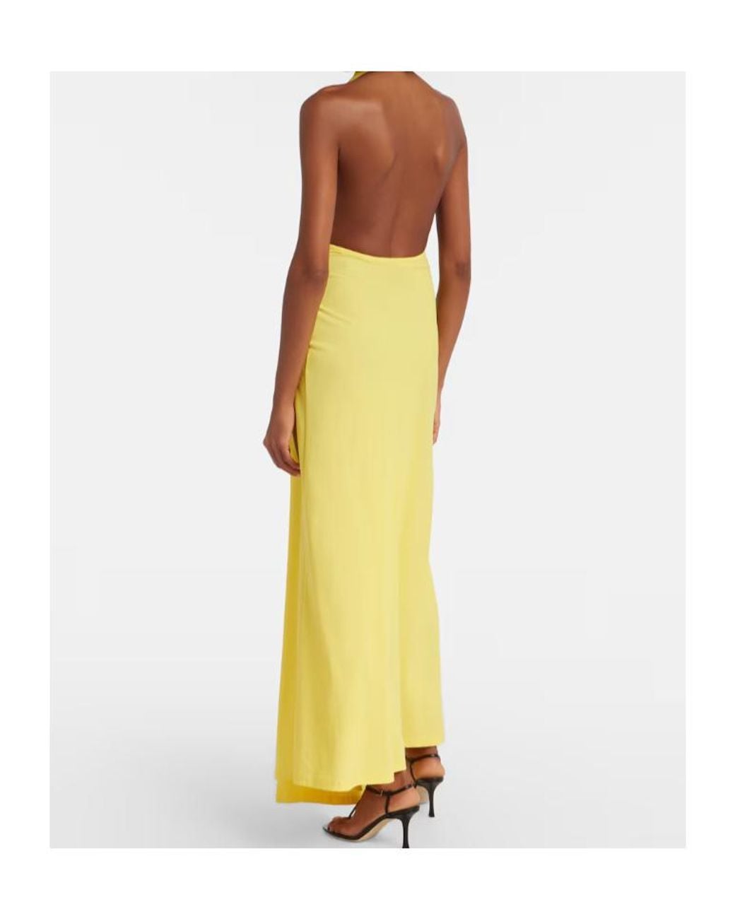 Christopher Esber Metallic Embellished Ruched Jersey Maxi Dress