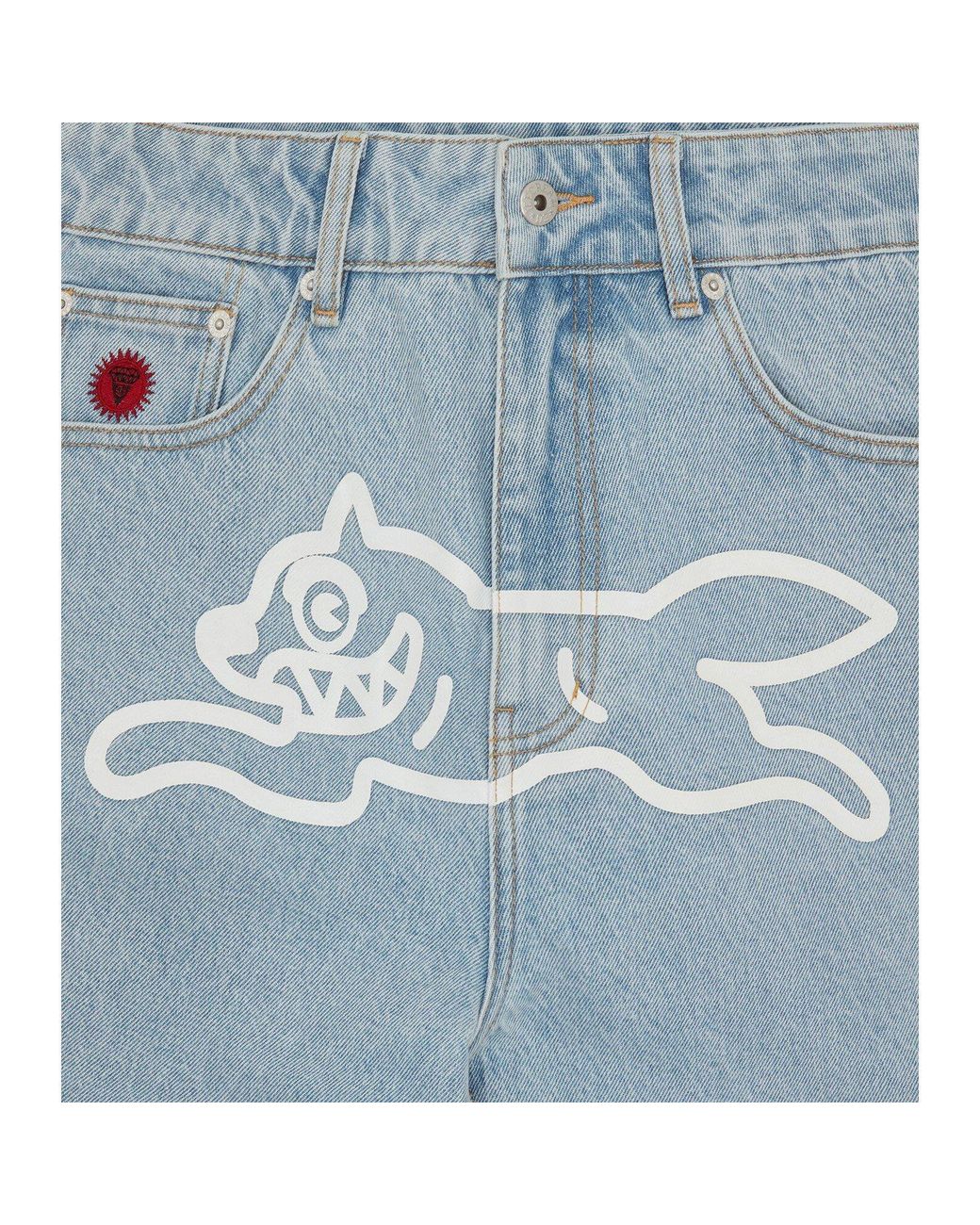 ICECREAM Blue Run Dog Straight Leg Jeans for men