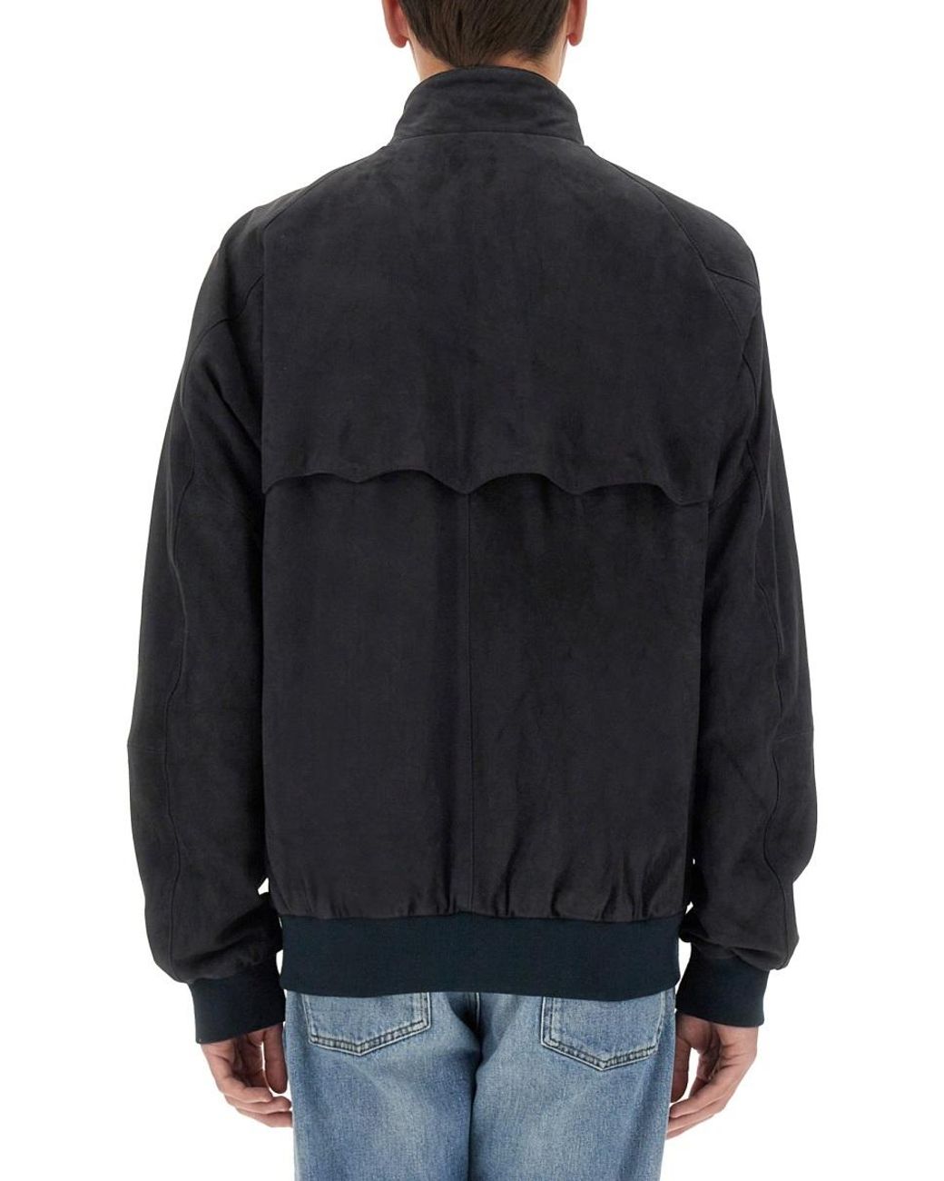 Baracuta Blue G9 Suede Bomber Jacket for men
