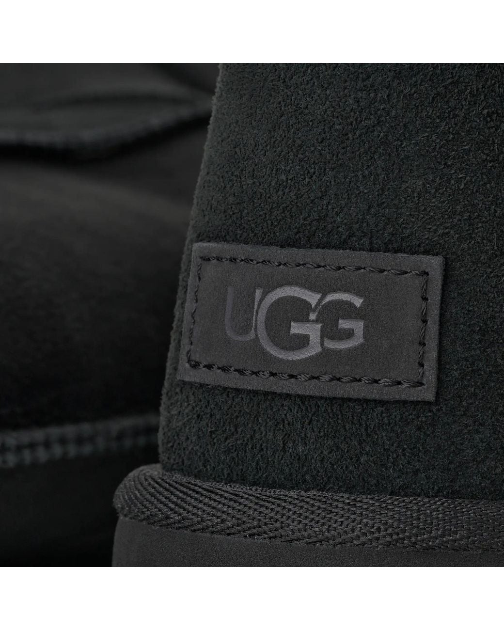 Ugg Black Tall Shearling-Lined Boots