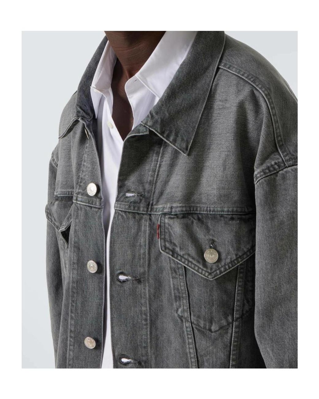 Junya Watanabe Gray X Levi's Button-Down Denim Jacket for men