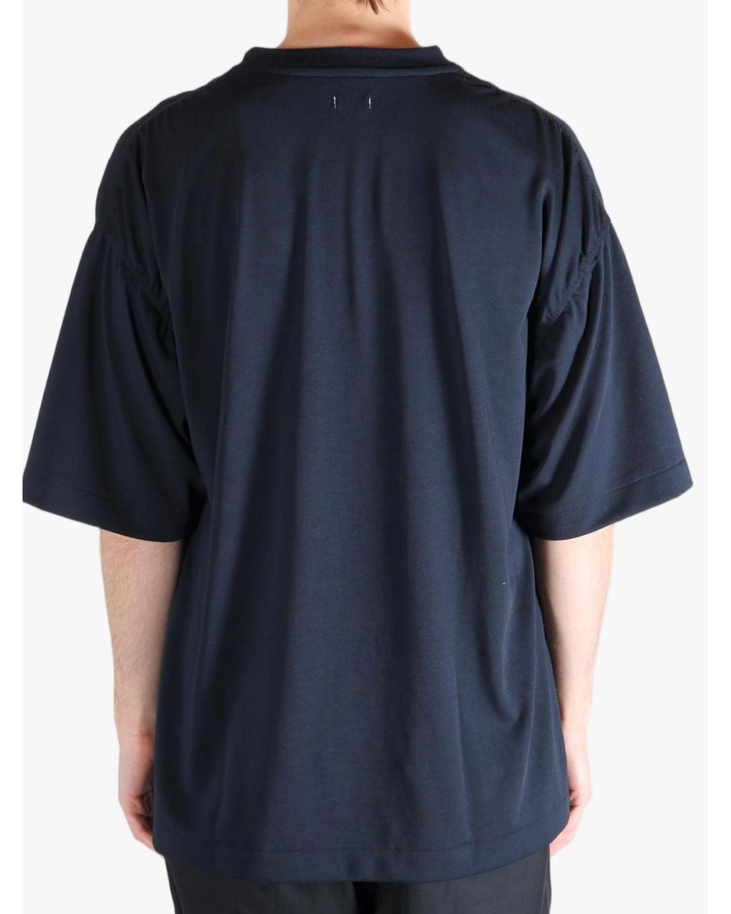 Nanamica Blue Crew Neck Pocket T-Shirt for men