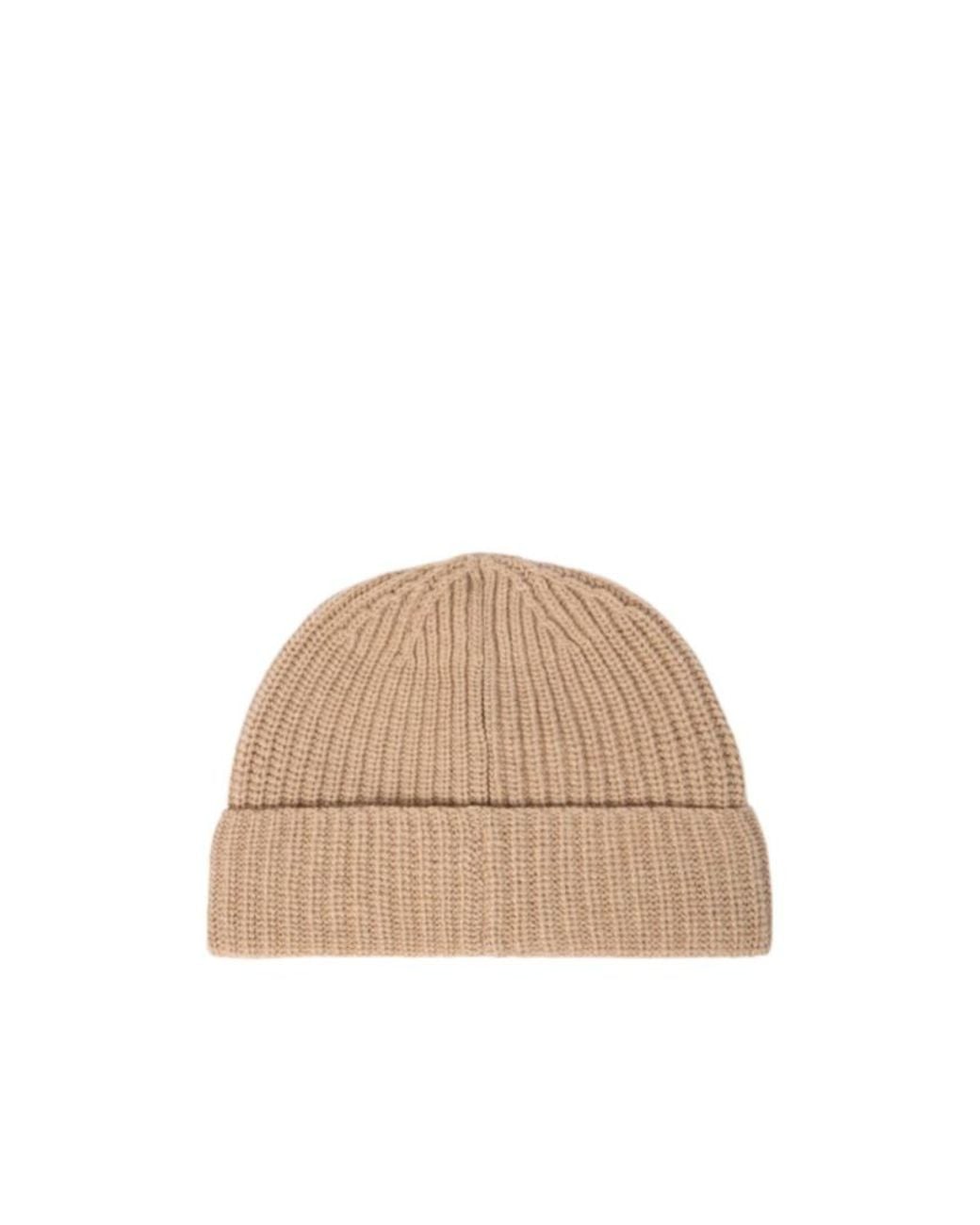Stone Island Natural Ribbed Logo-Patch Hat for men