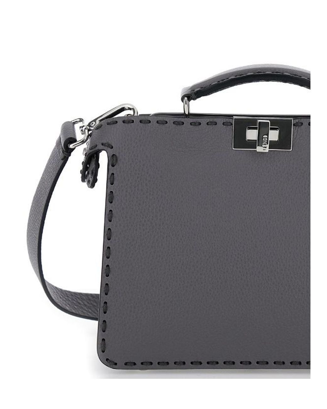 Fendi Black Small Peekaboo Tote Bag for men