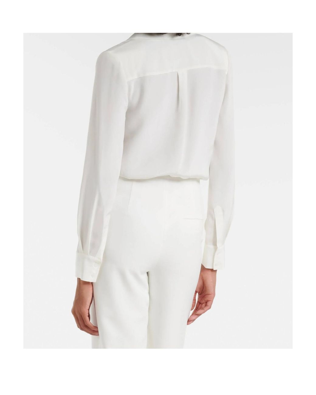 Roland Mouret White Satin Bodysuit