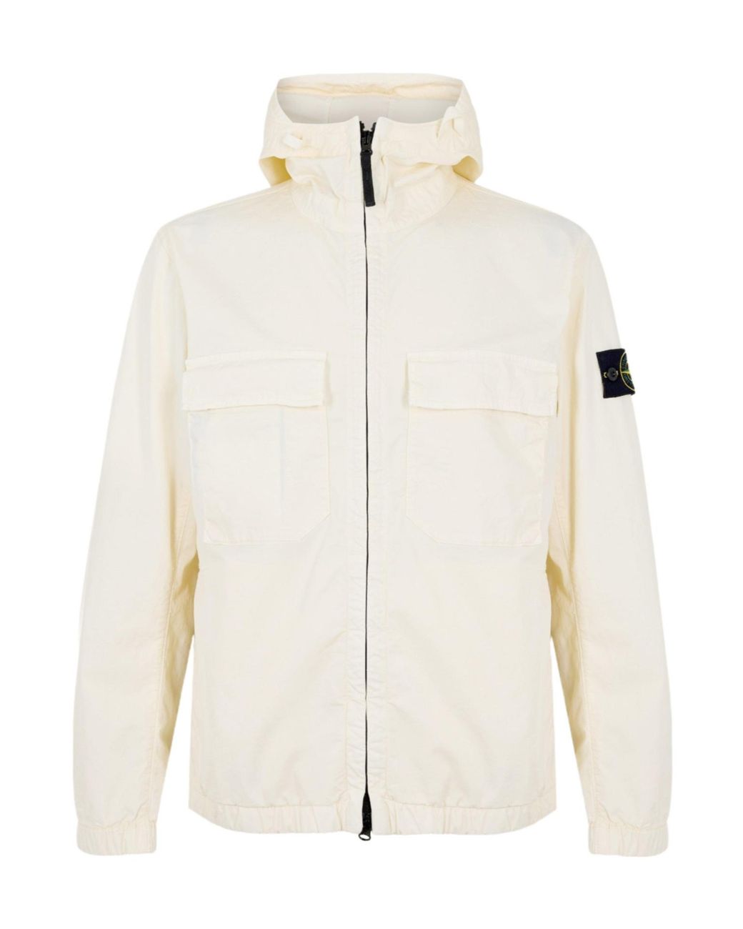 Stone Island White Twill Jacket for men