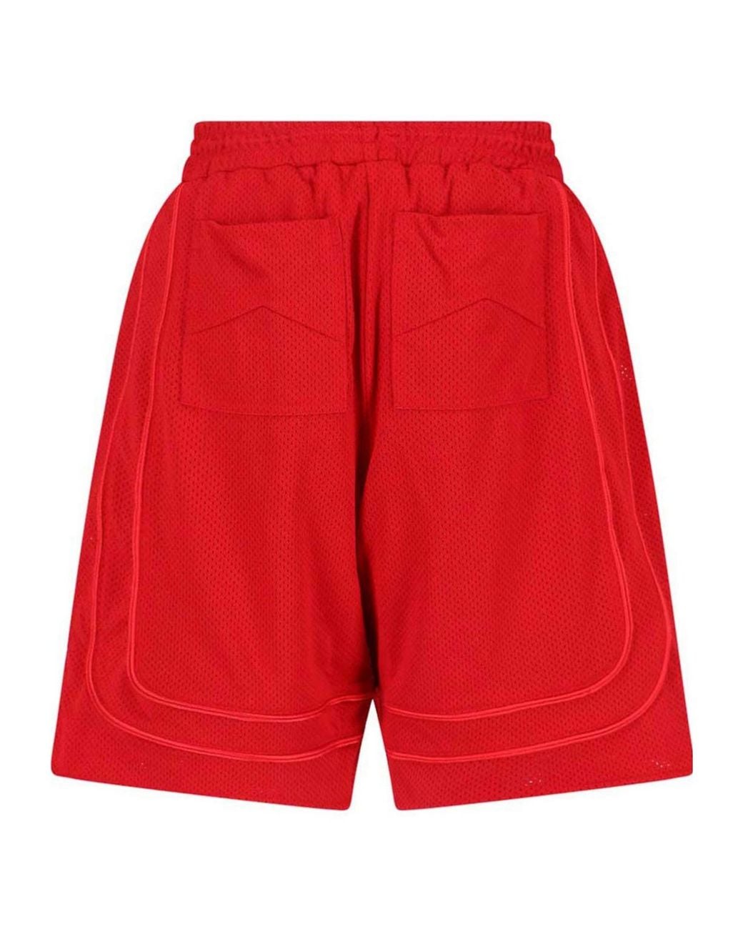 Rhude Red Logo Pattern Shorts for men