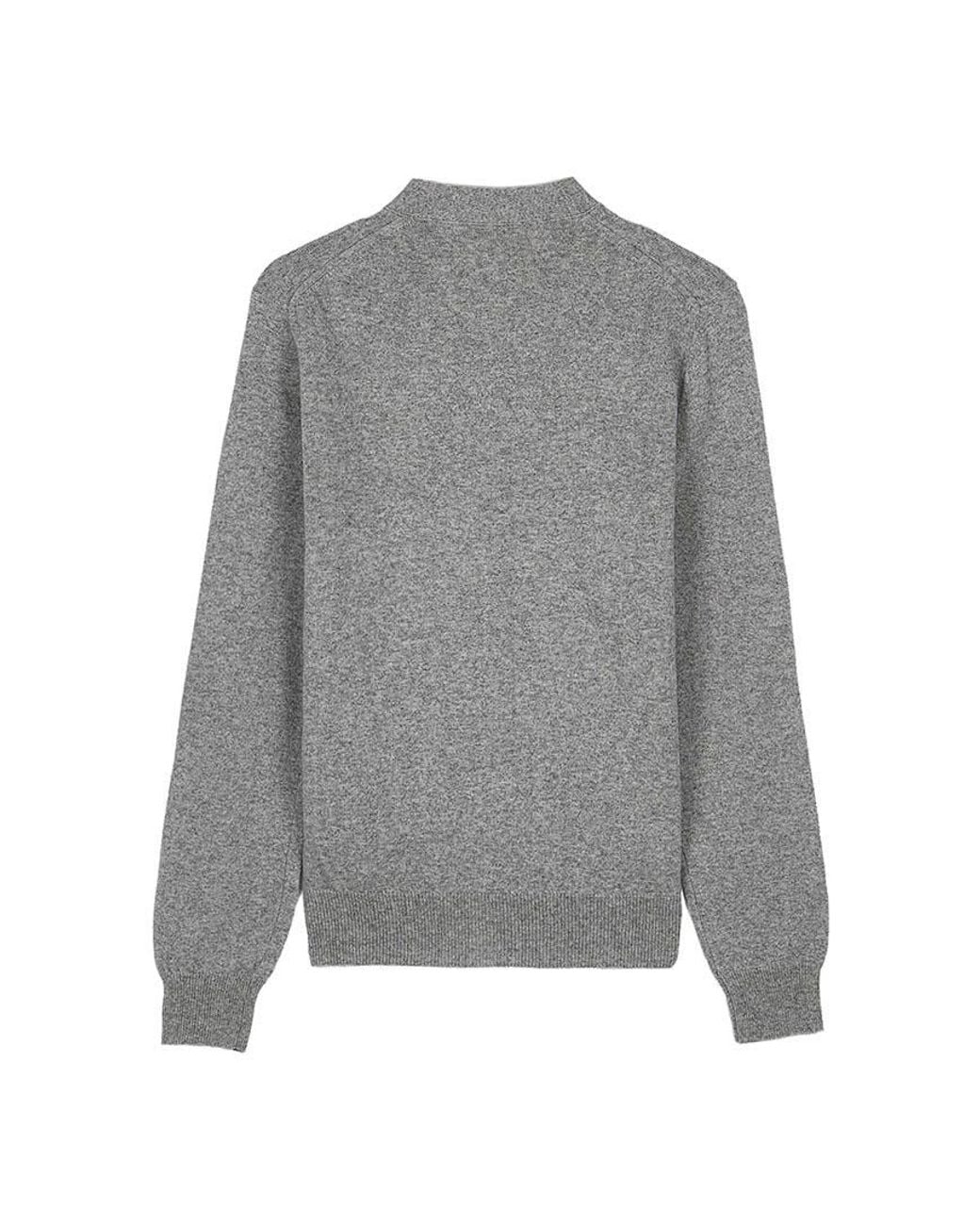 COMME DES GARÇONS PLAY Gray Comme Des Garçons Play Logo Patch Button-Up Cardigan for men
