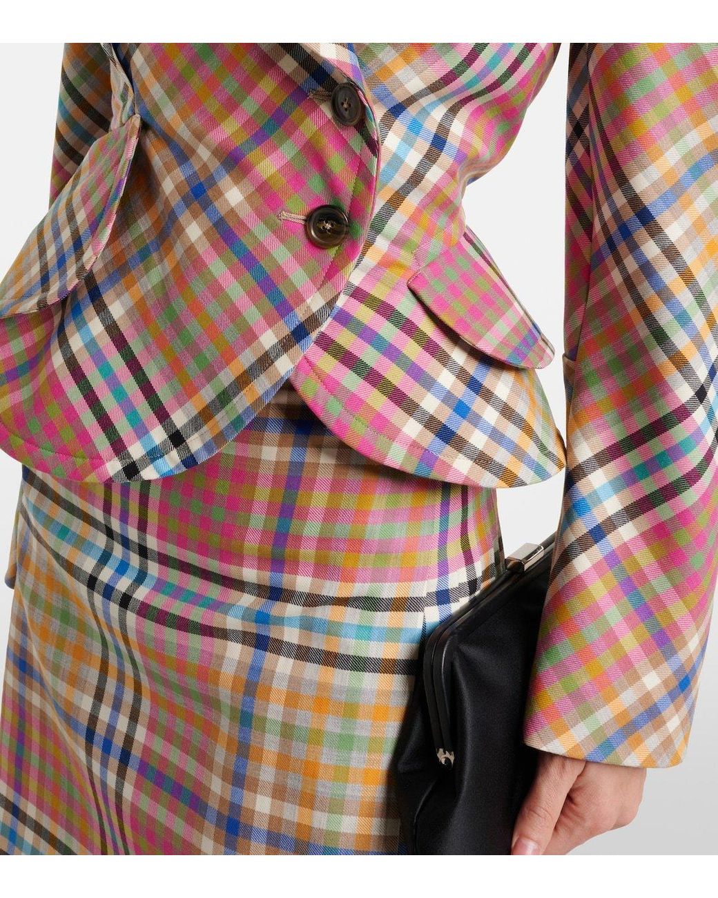 Vivienne Westwood Multicolor Stormy Asymmetric Wool Blazer