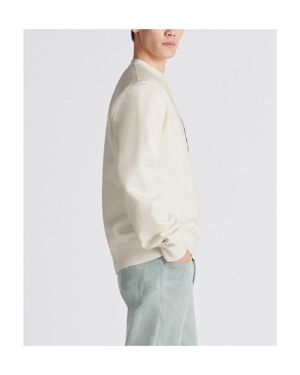 Dior White Cd Interwoven Sweater for men